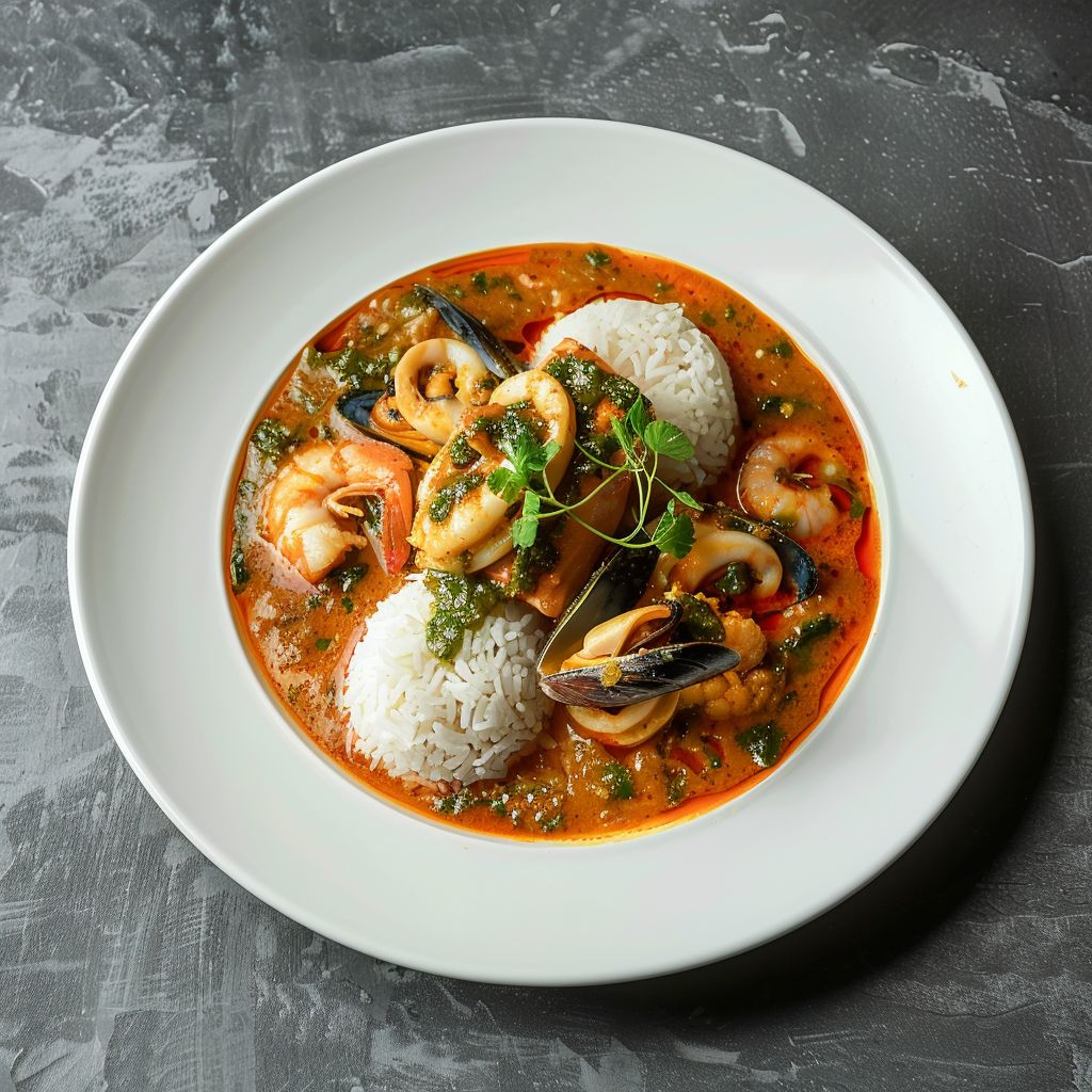 Mixed seafood curry