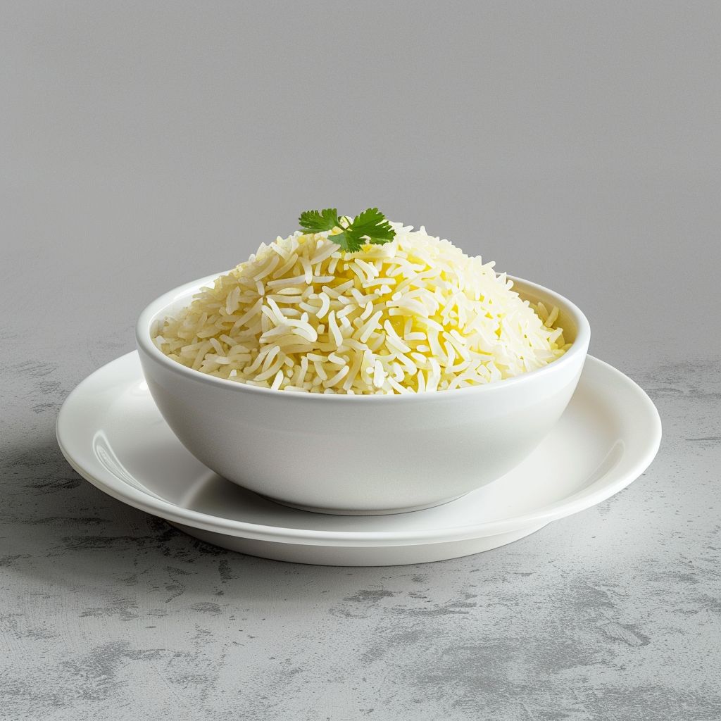 Steamed basmati rice