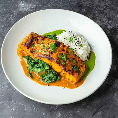 Tandoori halibut