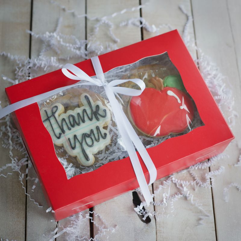 Teacher Appreciation Cookie Sampler Box (Half Dozen)