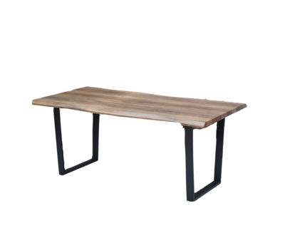 Table en bois et pattes en métal