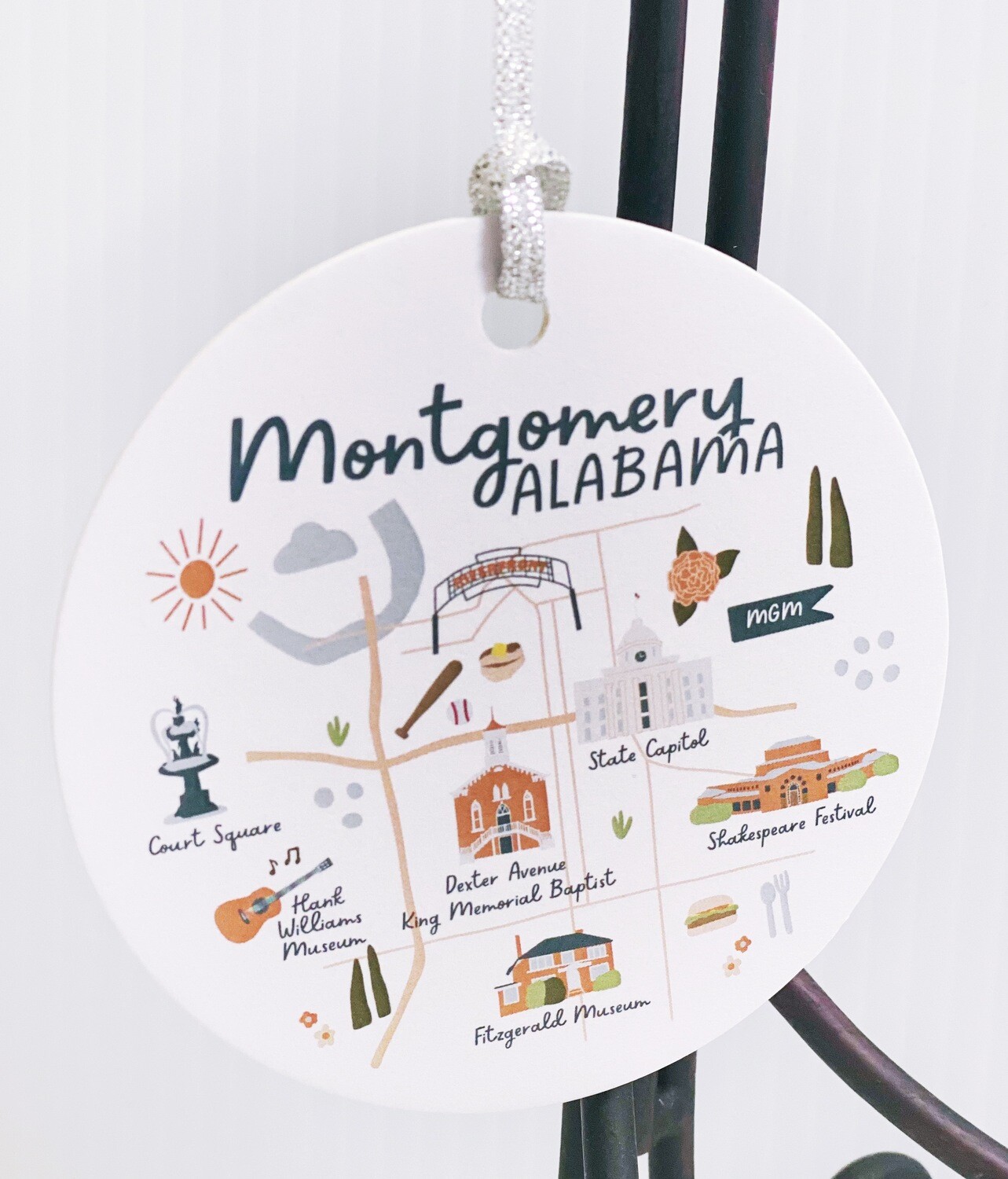 Montgomery, Alabama Ornament by Polished Penny Designs
