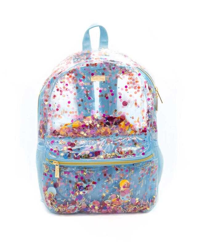 celebrate every day confetti clear backpack