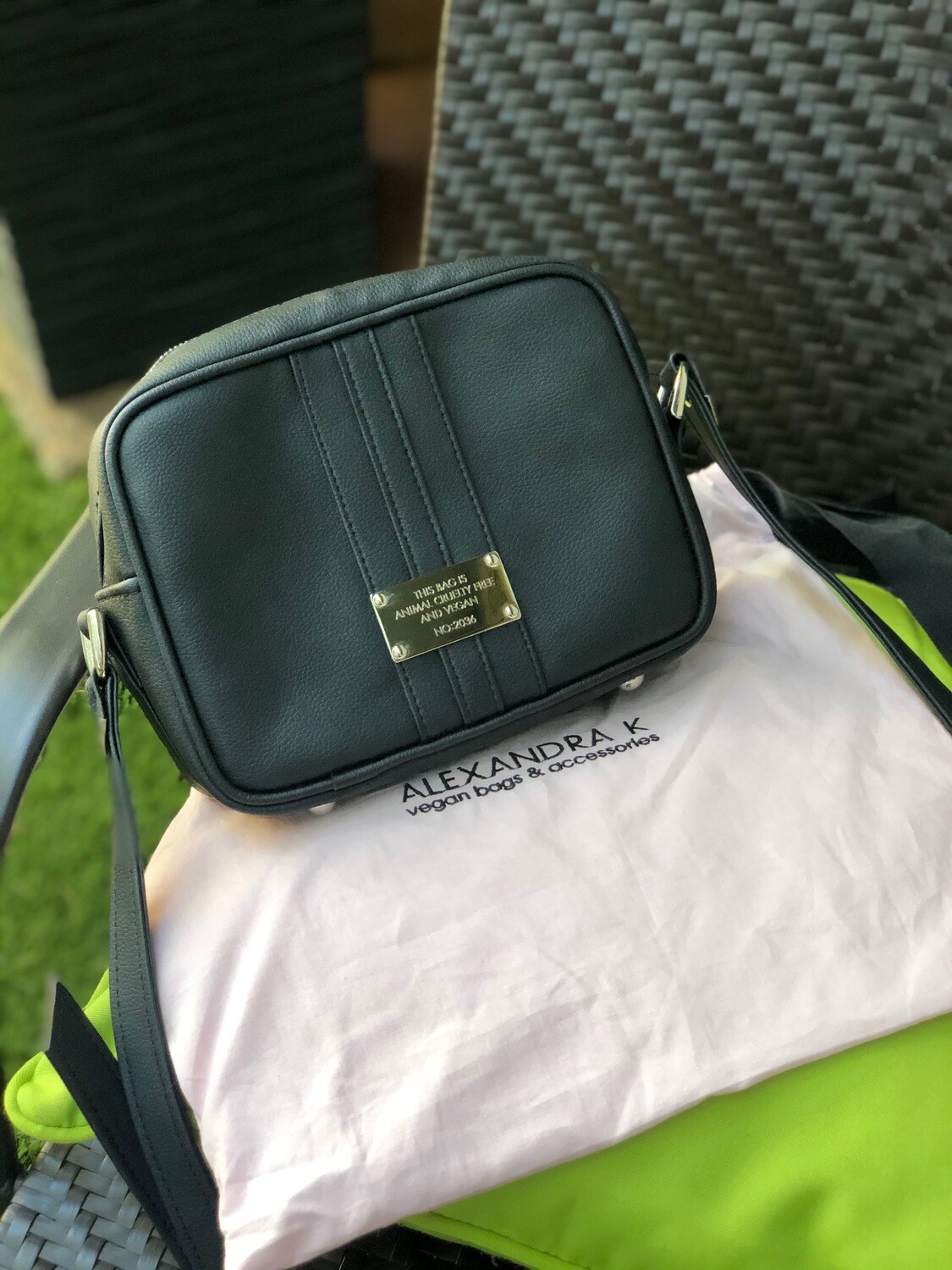 Alexandra K 0.6 Mini Shoulder Bag in Midnight Black