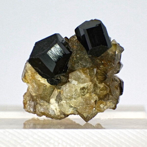 Black Tourmaline with Smoky Quartz