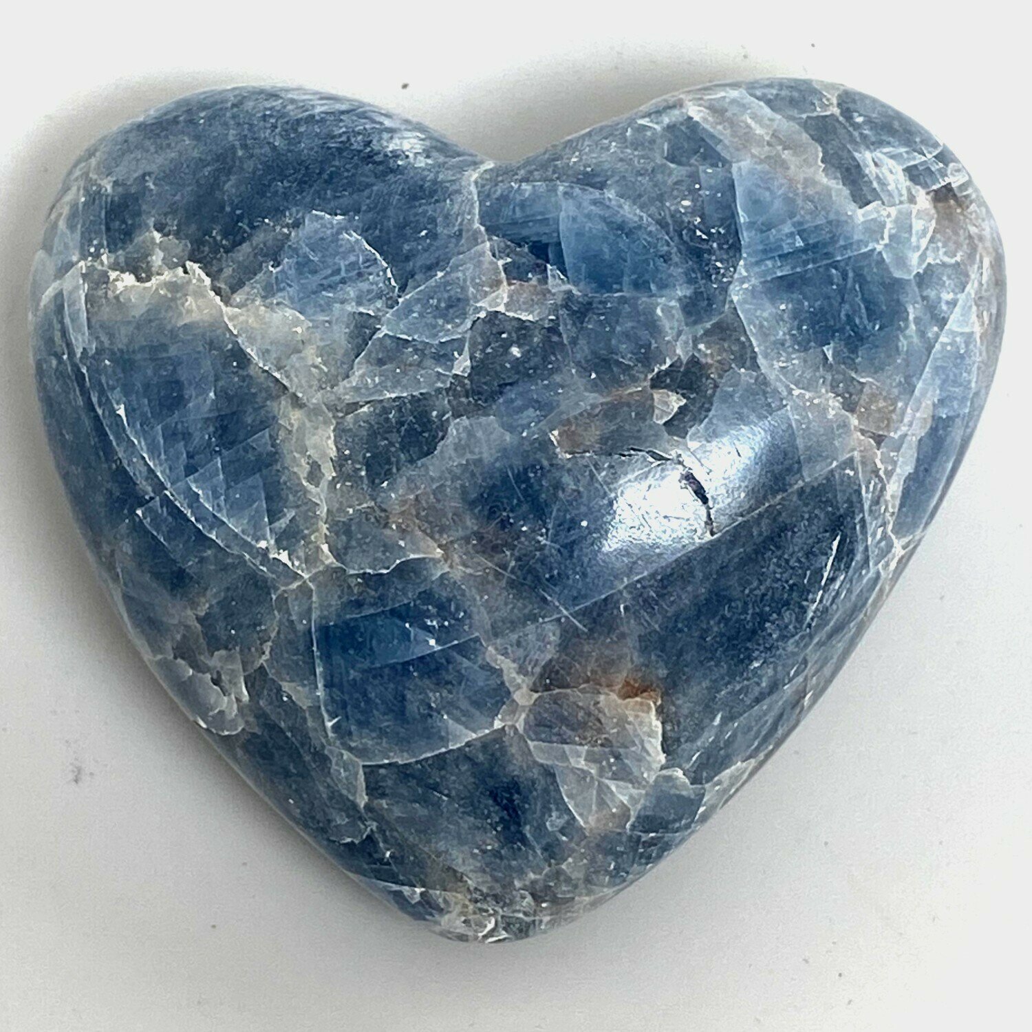 Blue Calcite Heart
