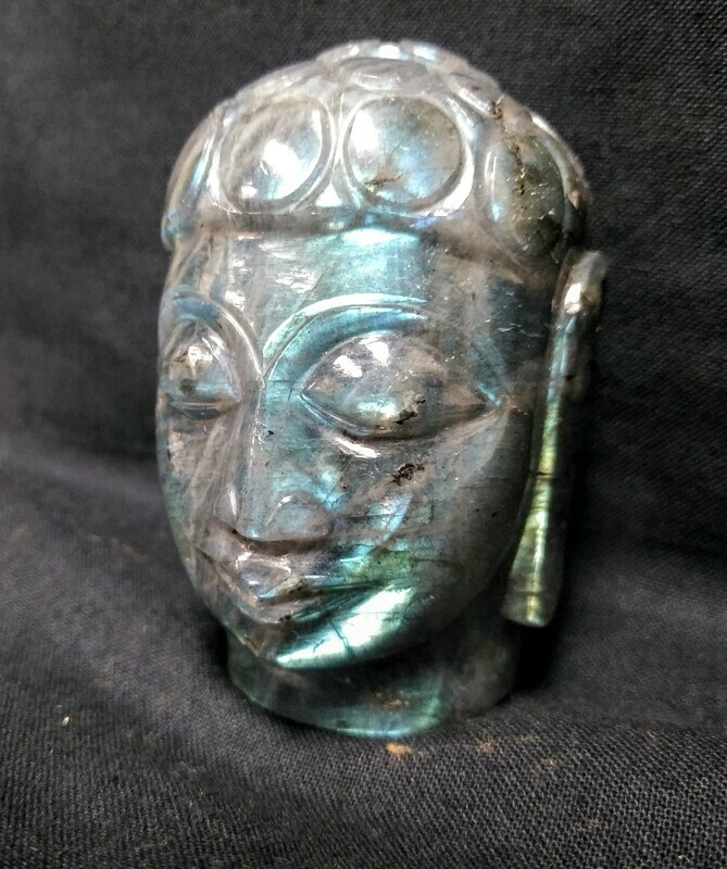 Labradorite Buddha Head