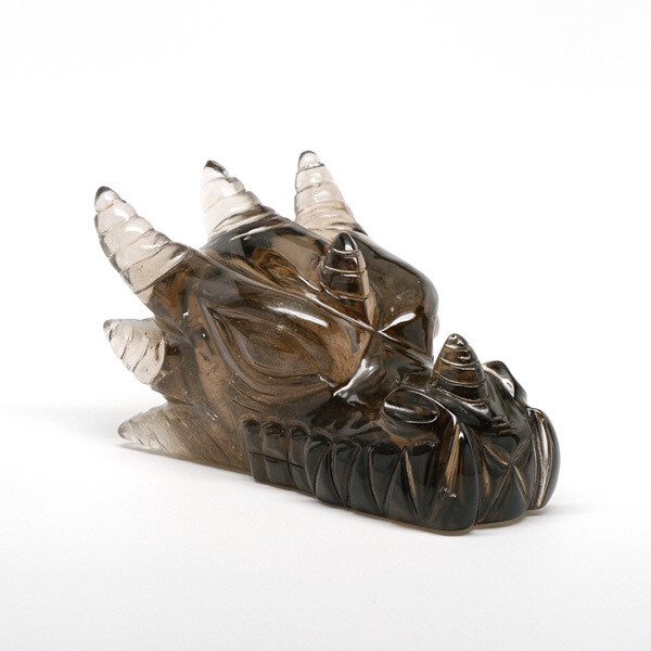 Smoky Quartz Dragon Head