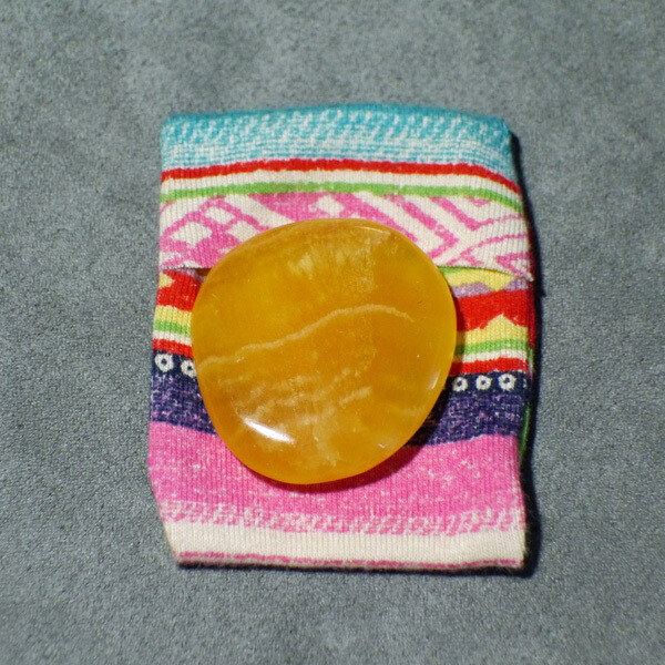 Orange Calcite with Small Courier
