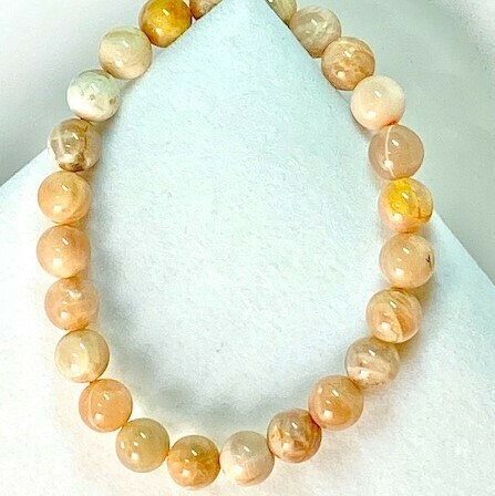 Moonstone Mixed Color Gemstone Bracelet 8mm