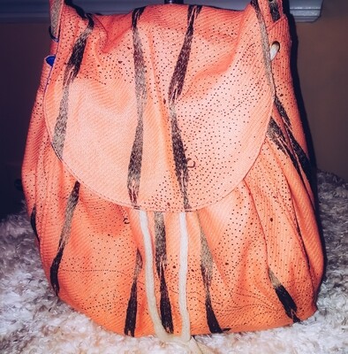 Orange and Taupe Koza crossbody bag