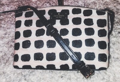 Black and cream colorblock Kate Spade crossbody