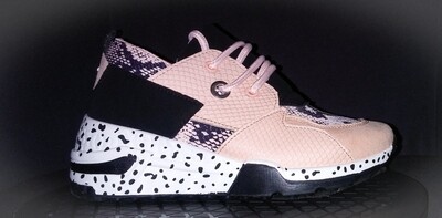 Pink and black Cupid Spotted sneakers