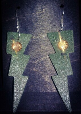 Faux leather earrings