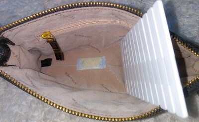 Brown and Gold Brahmin wristlet