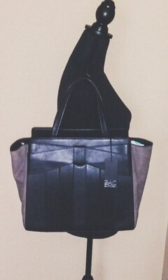 Black and Olive colorblock Zac Zac Posen tote bag
