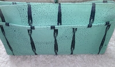 Teal and Black Koza clutch