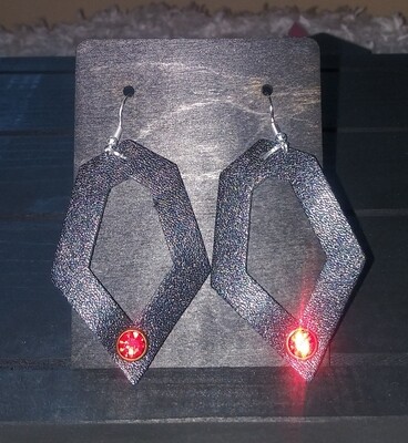 Faux leather earrings