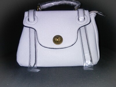 Vegan leather stone top handle satchel