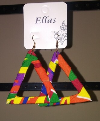 Cloth covered earrings