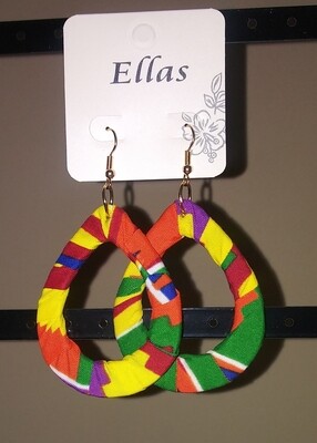 Cloth covered earrings