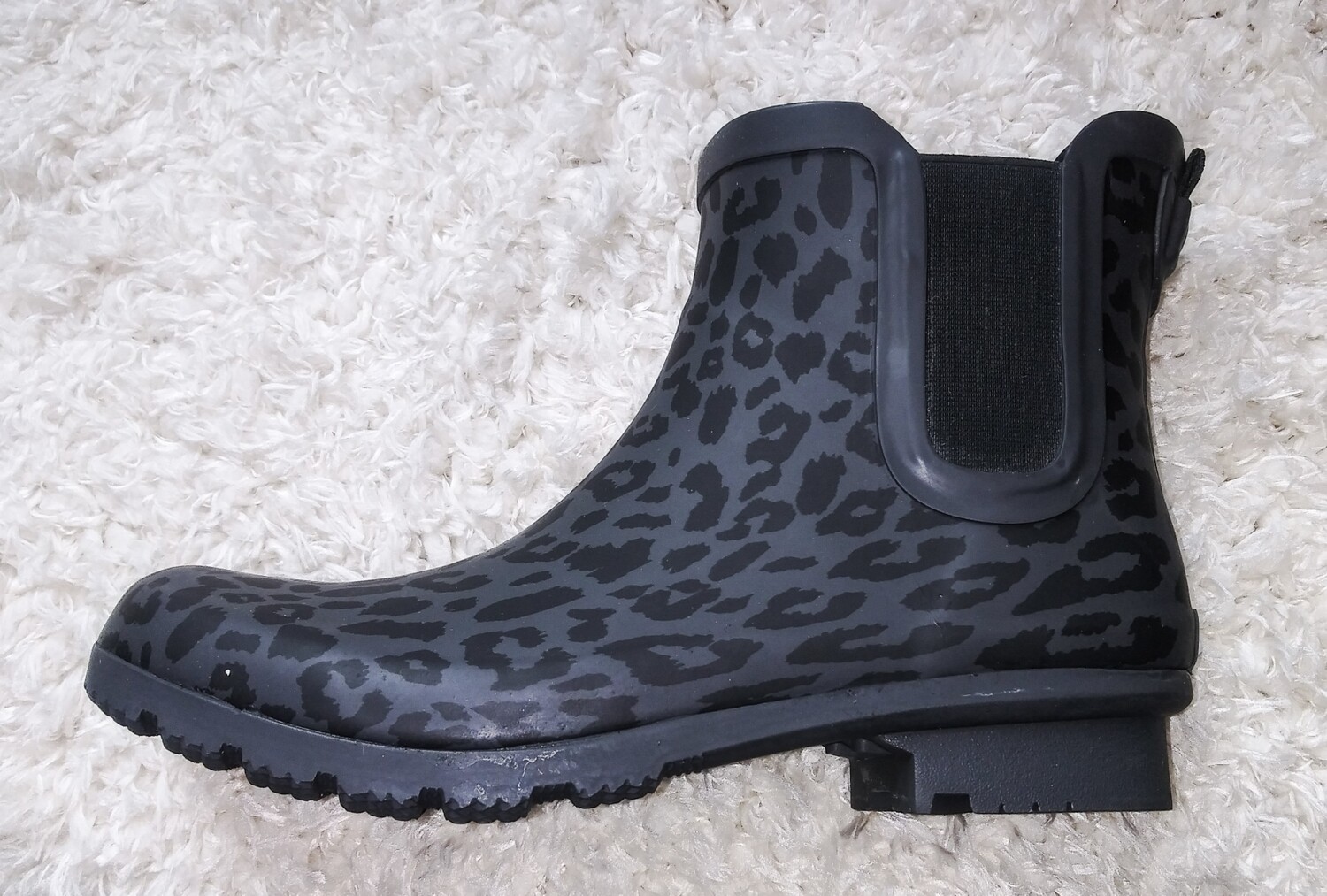 Cheetah print rain boots