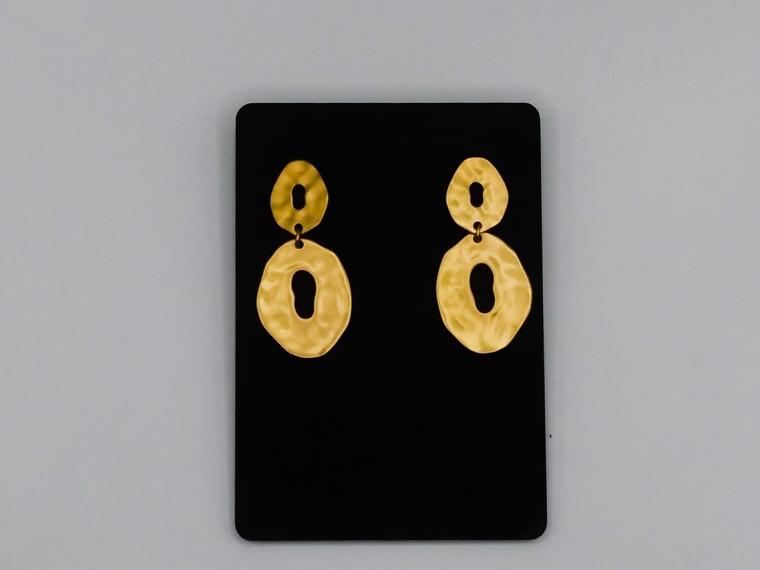 Hammond's Loop gold tone matte earrings