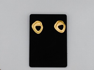 Two piece gold tone earrings