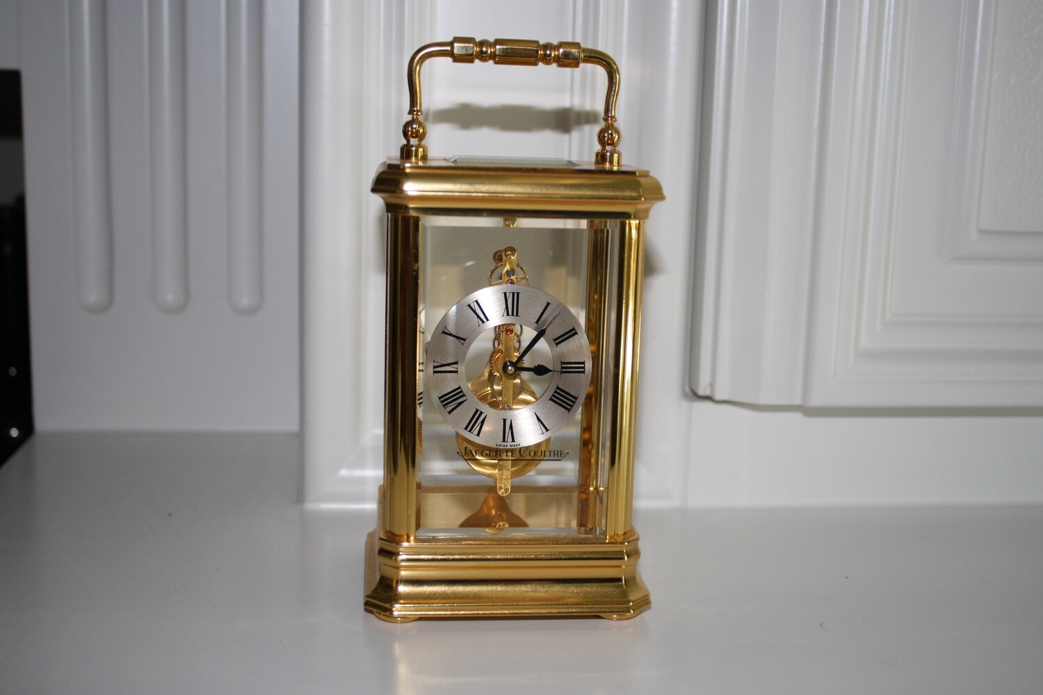 JaegerLeCoultre Carriage Clock With 8 Day Baguette Movement