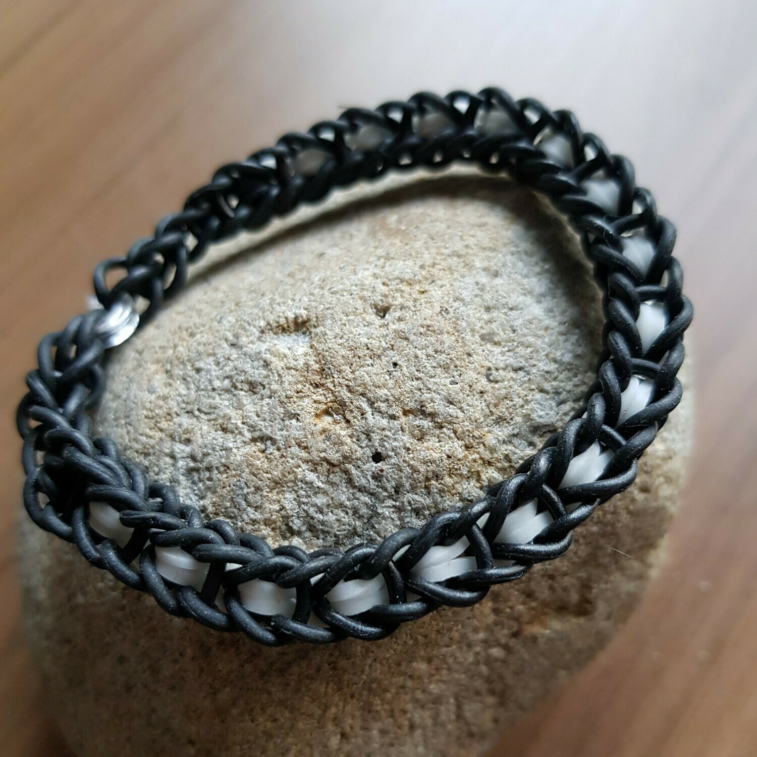 Black/White Box Stitch Bracelet
