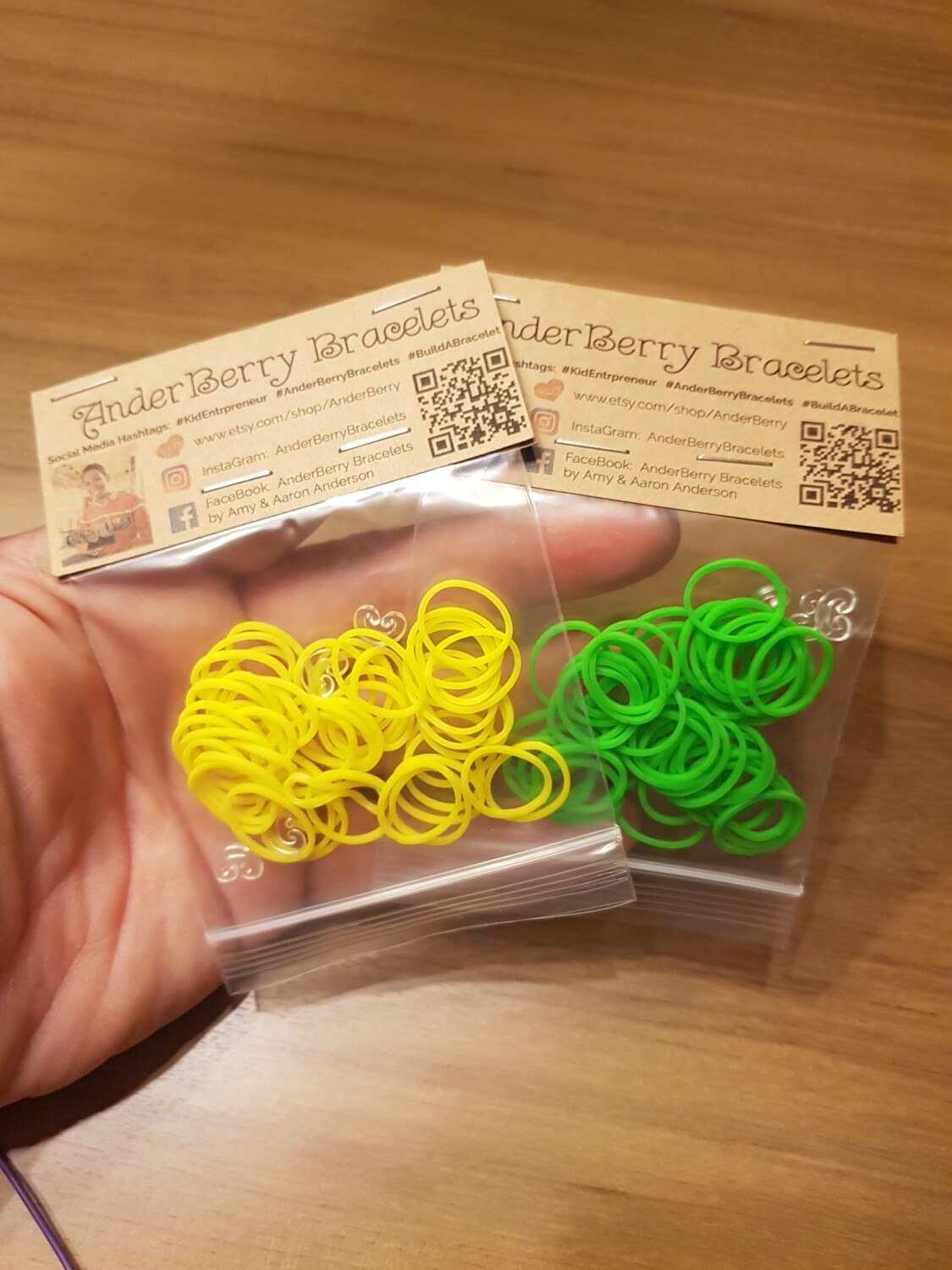 Build A Bracelet - Two 50 Band Packs YELLOW &amp; GREEN