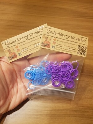 Build A Bracelet - Two 50 Band Packs BLUE &amp; PURPLE