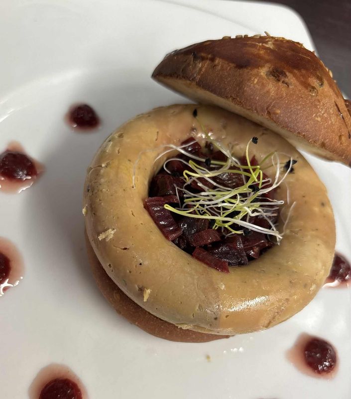 Couronne de foie gras à l'anguille fumée