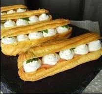 Éclair aux fromages frais et betteraves aux épices