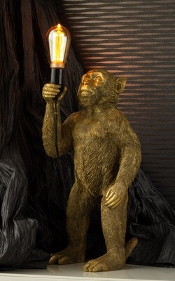 Monkey Floor / Table Lamp - GOLD & STANDING