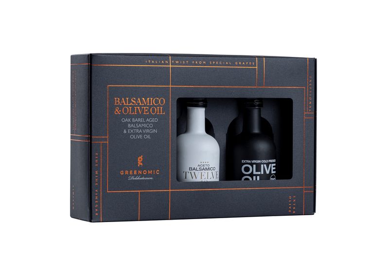 Ceramic Design Gift Set / Twelve & Black Olive Oil 2x50ml Ceramic Design Gift Set / Twelve & Black Olive Oil 2x50ml