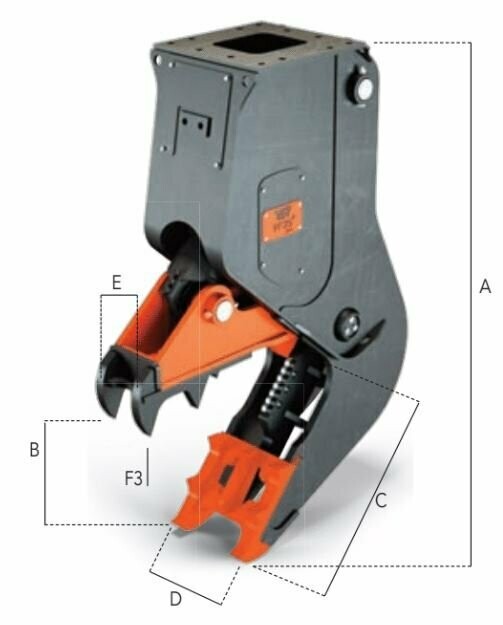 VF CRUSHER PLUS with BOOSTERS for EXCAVATOR from
