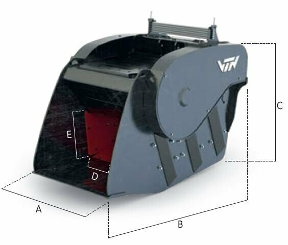 FB150 HD CRUSHER BUCKET for EXCAVATOR from 22,000 to 36,000 lbs