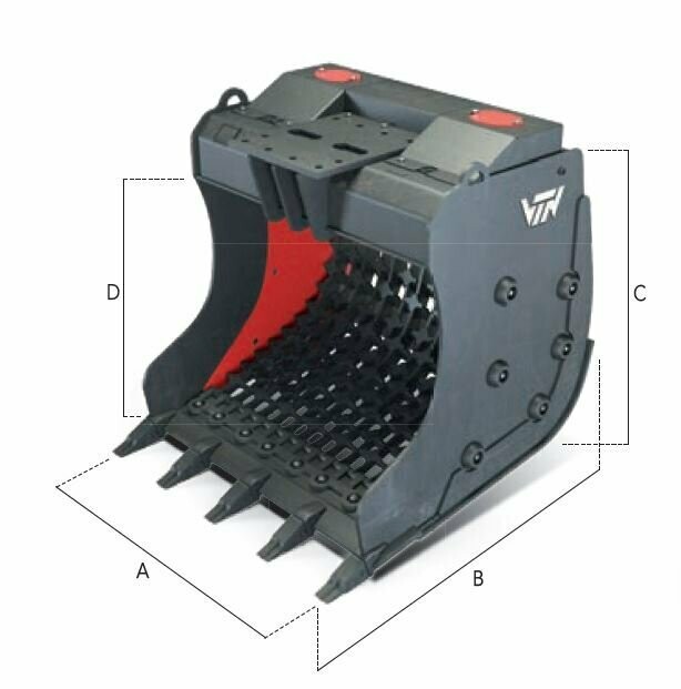 SB10 HD SCREENING BUCKET for EXCAVATOR from 23,000 to 46,000 lb