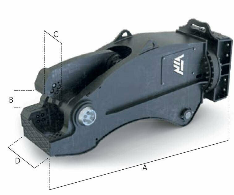 RP4000 RAIL CUTTER for EXCAVATOR from 77,000 to 110,000 Lbs