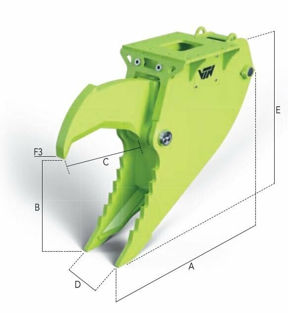 SC12 STUMP CUTTER for EXCAVATOR from 33,000 to 57,000 Lbs