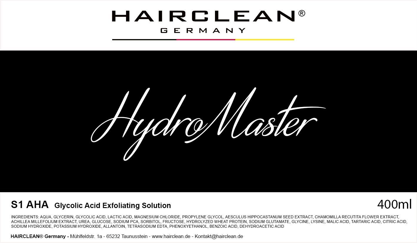 HAIRCLEAN® HydroMaster™ Aquafacial Solutions HAIRCLEAN® HydroMaster™ Aquafacial Solutions