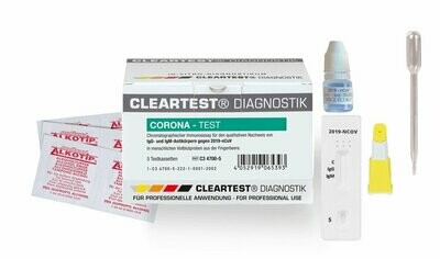 Cleartest Corona Antikörper, VE 5 Stück