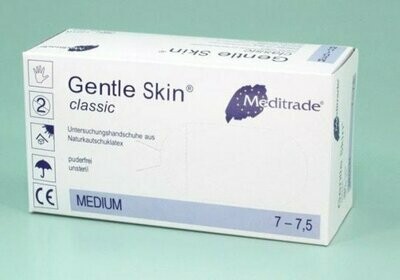 Latex Untersuchungshandschuhe, puderfrei Größe M, Gentle Skin classic