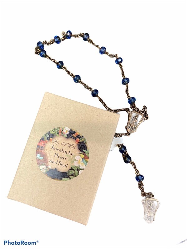 Infant of Prague Chaplet Blue Stone
