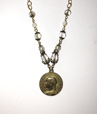 St. Joan Of Arc Pendant Necklace