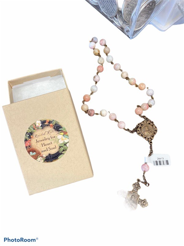 St. Therese Pink Opal Chaplet By Rachel Rove