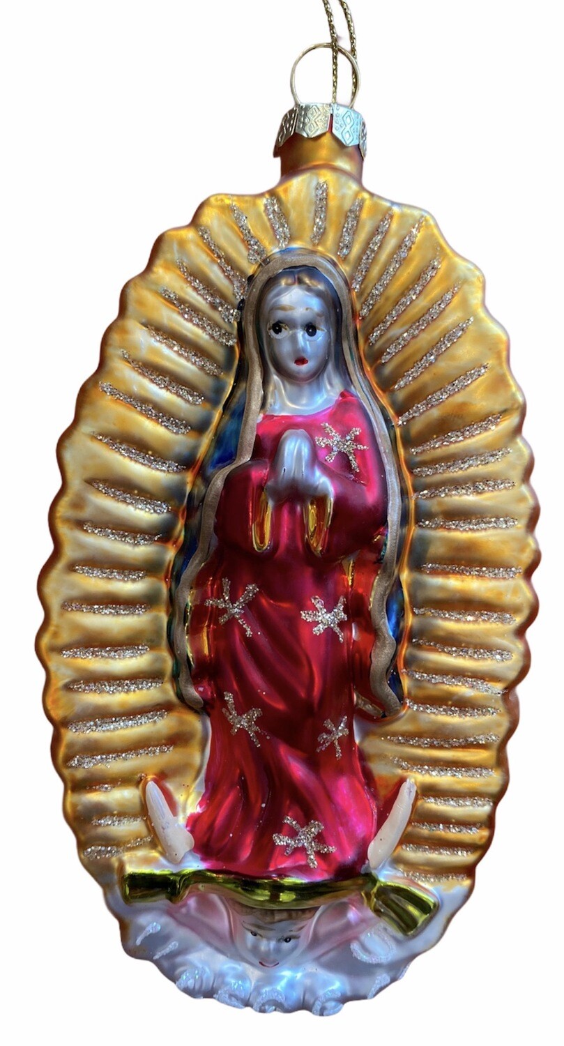 Our Lady Of Guadalupe Glass Ornament