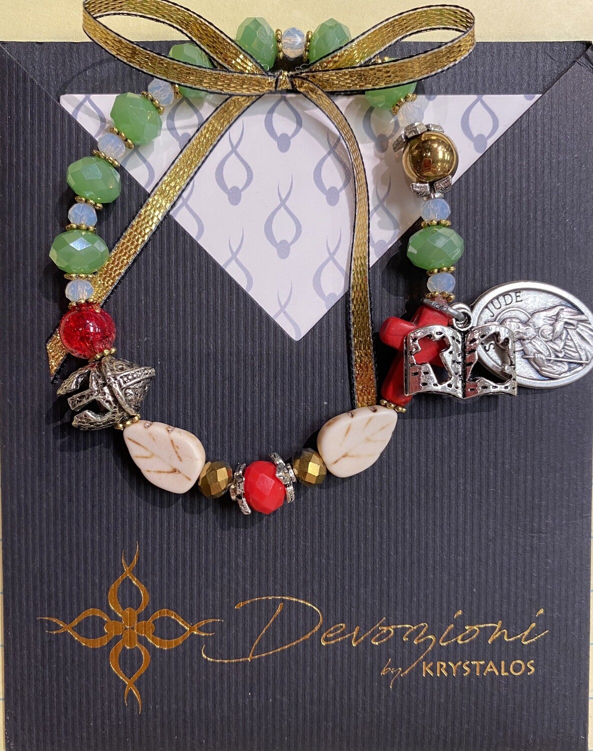 St. Jude Thaddeus Elastic Rosary Bracelet