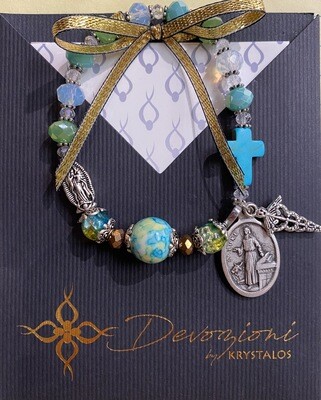 St. Luke Elastic Rosary Bracelet
